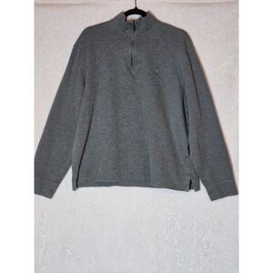 Polo Ralph Lauren Men's Size Large 1/4 Zip Cotton Pullover Sweater Green